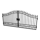 14x8 ft Steel Dual Swing Driveway Gate