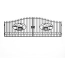 20x8 ft Steel Dual Swing Driveway Gate