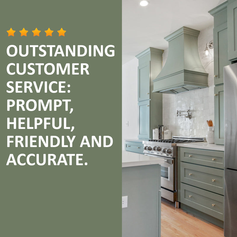 Espresso Range Hood With Curved Front, Silver Strapping and Block Trim - 30", 36", 42", 48", 54" and 60" Widths Available