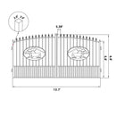 14x8 ft Steel Dual Swing Driveway Gate