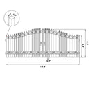 20x8 ft Steel Dual Swing Driveway Gate