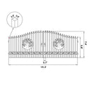 20x8 ft Steel Dual Swing Driveway Gate