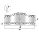16x8 ft Steel Dual Swing Driveway Gate
