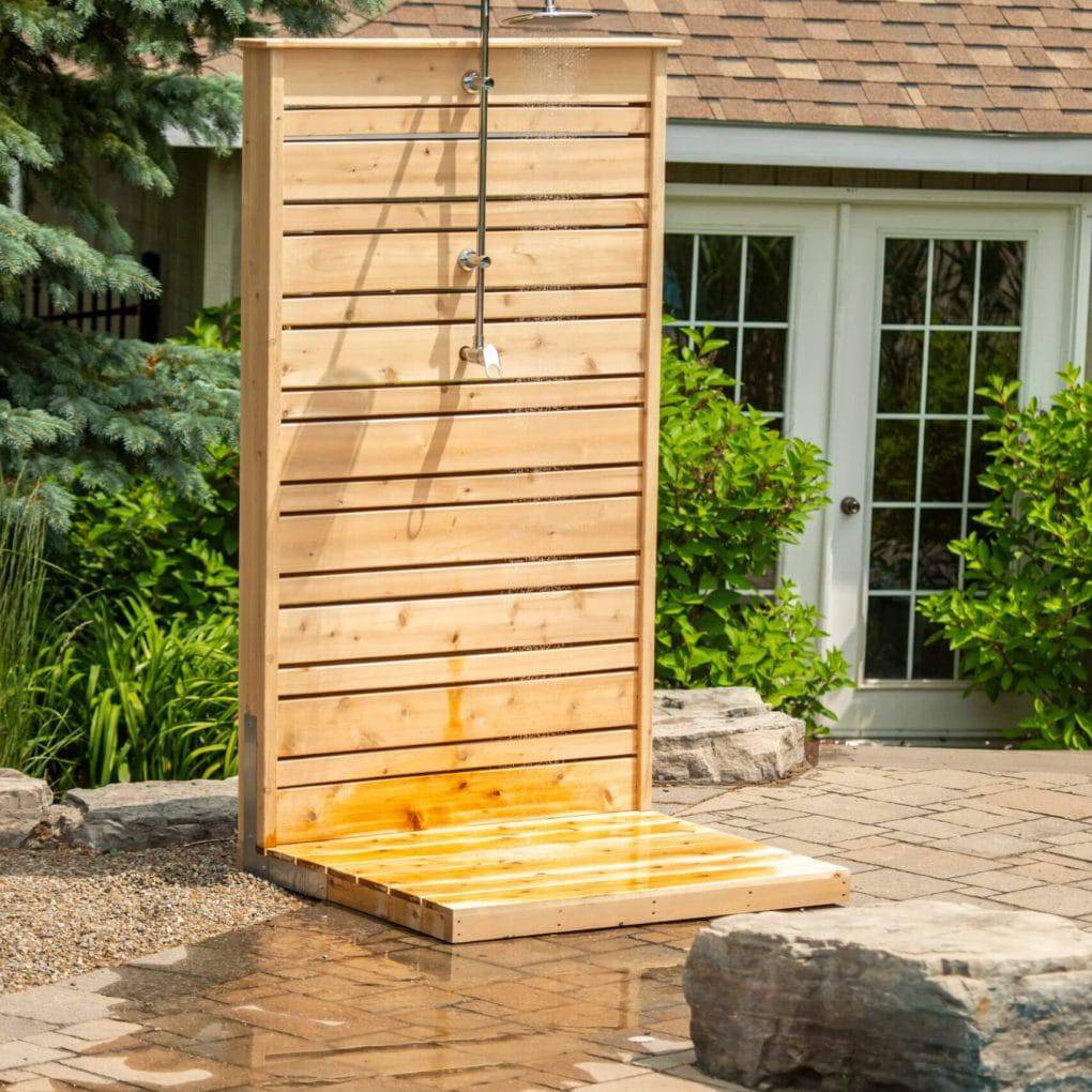 Dundalk Leisurecraft Canadian Timber Savannah Standing Outdoor Shower CTC205 - Serenity Provision