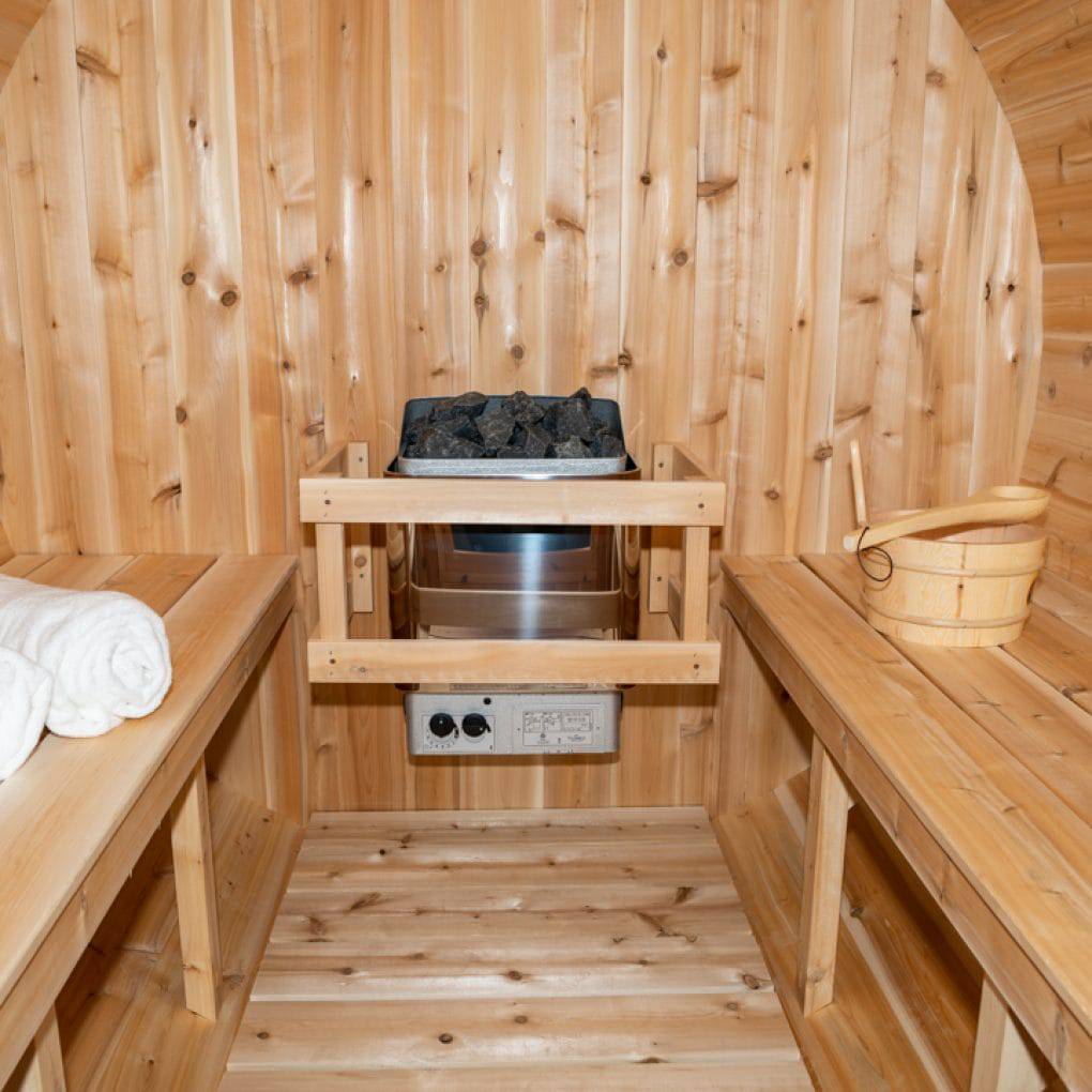 Dundalk Leisurecraft Canadian Timber Harmony Barrel Sauna CTC22W - Serenity Provision