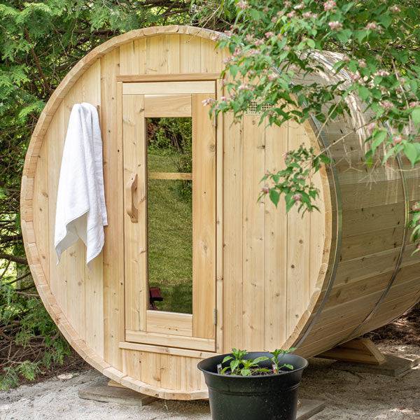 Dundalk Leisurecraft Canadian Timber Harmony Barrel Sauna CTC22W - Serenity Provision