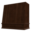 Espresso Wood Range Hood With Angled Front and Decorative Trim - 30", 36", 42", 48", 54" and 60" Widths Available