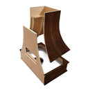 Espresso Range Hood With Curved Front and Brass Strapping - 30", 36", 42", 48", 54" and 60" Widths Available