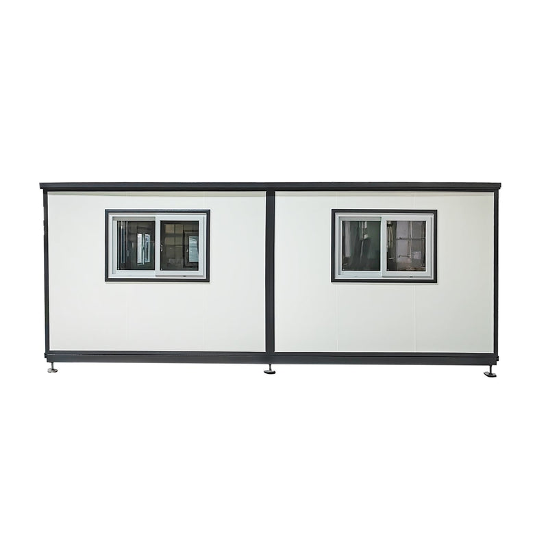 Expandable Prefab House 19ft x 20ft with Cabinet, White Roof