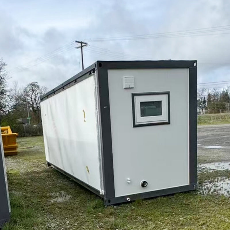 Expandable Prefab House 19ft x 20ft with Cabinet, White Roof