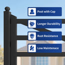 20 ft Farm Driveway Gate with Diagonal Tubes, Dual Swing