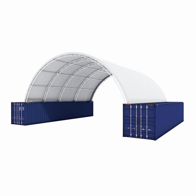Gold Mountain 40'x40'x15' Double Truss Shipping Container Canopy Shelter