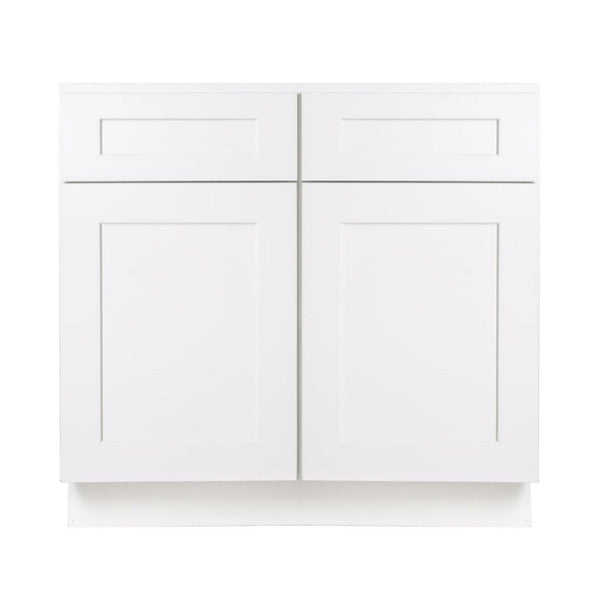36 Inch White Shaker Single Sink Bathroom Vanity