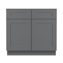 36 Inch Grey Shaker Single Sink Bathroom Vanity