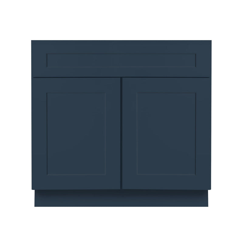 30 Inch Navy Blue Shaker Single Sink Bathroom Vanity