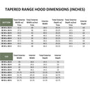 Unfinished Wood Range Hood With Tapered Shiplap Front and Block Trim - 30", 36", 42", 48", 54" and 60" Widths Available