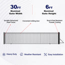 30x6 ft Steel Sliding Driveway Gate - MADRID Style