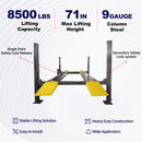 KT-4H850 8,500 Lbs Heavy Duty 4 Post Car Lift - Serenity Provision