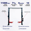 KT-AS110D 11,000 Lbs Asymmetrical 2 Post Car Lift - Serenity Provision