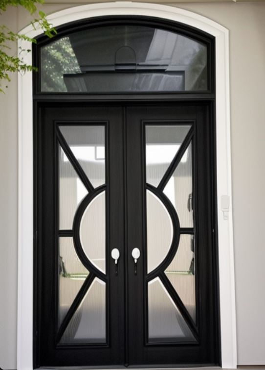 Custom Iron Door Pros Kronos Double Iron Doors - Dark Bronze