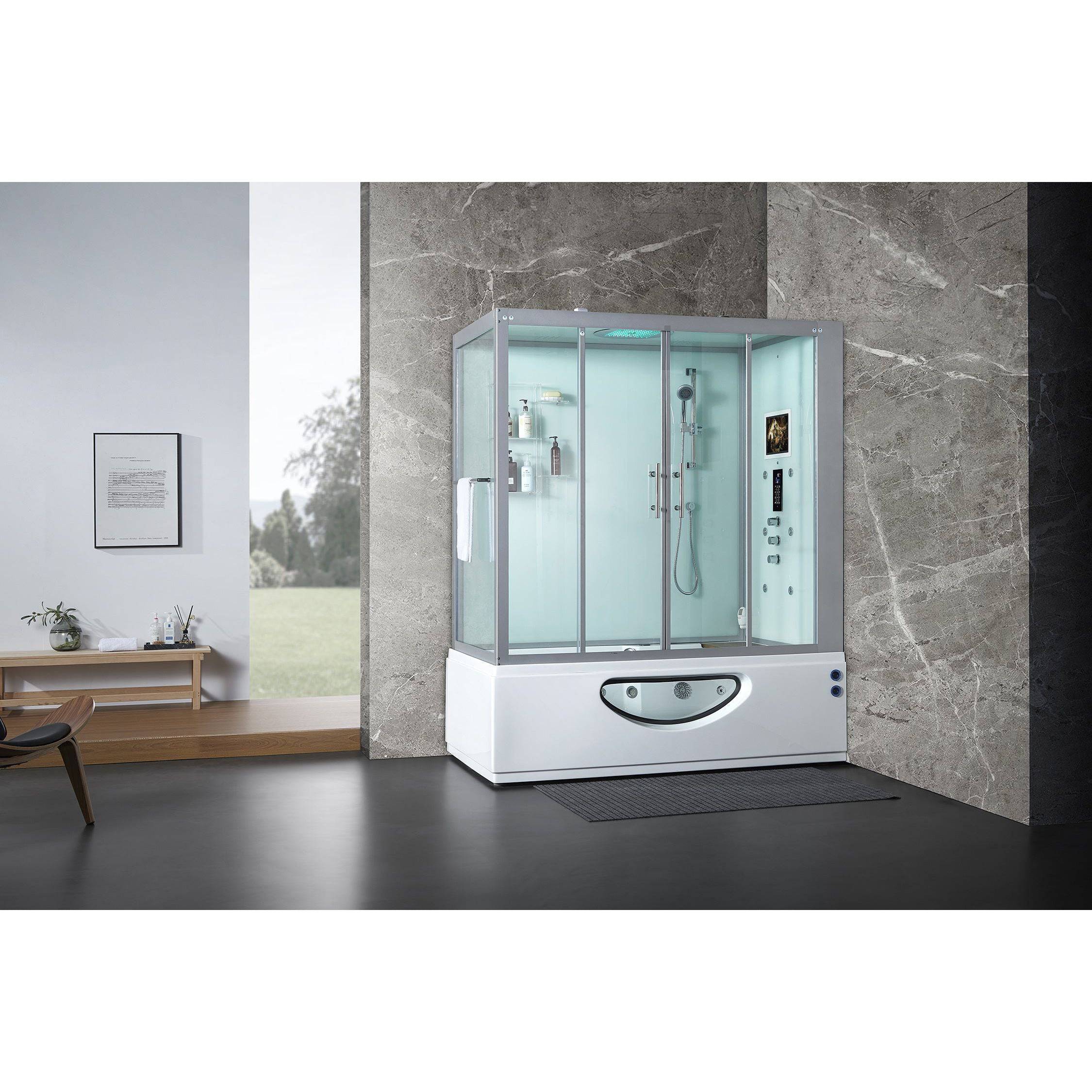 Maya Bath Platinum Catania 2-Person Steam Shower & Tub Combo w/ Smart TV - Serenity Provision