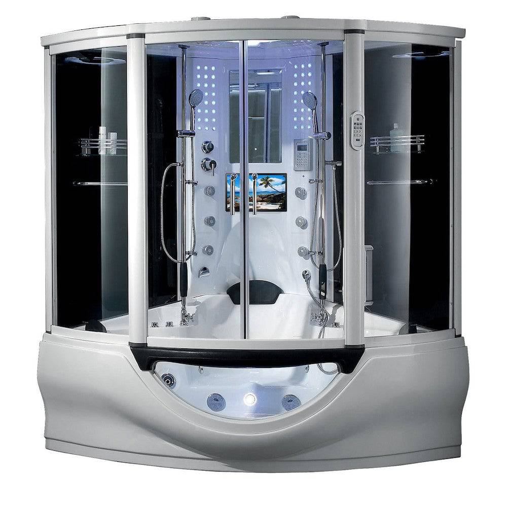 Maya Bath Platinum Superior 2-Person Steam Shower & Tub Combo w/ TV - Serenity Provision