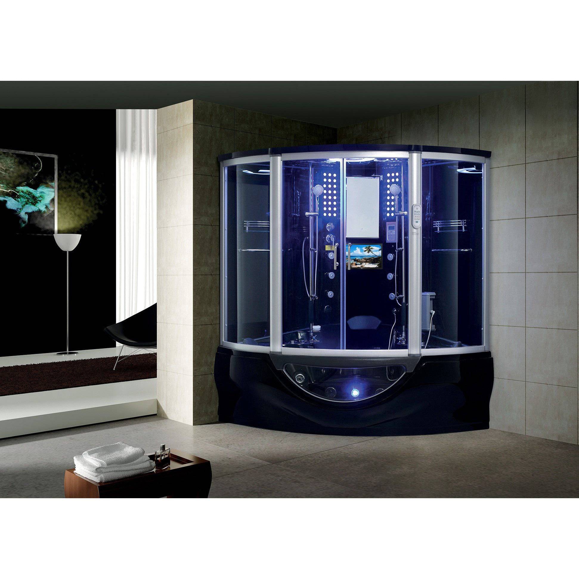 Maya Bath Platinum Superior 2-Person Steam Shower & Tub Combo w/ TV - Serenity Provision