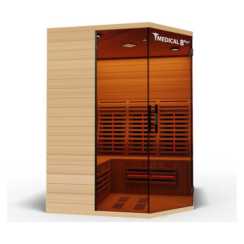 Medical Saunas 8 Plus V2 Ultra Full Spectrum Infrared Sauna with Red Light Therapy (6 Person) - Serenity Provision