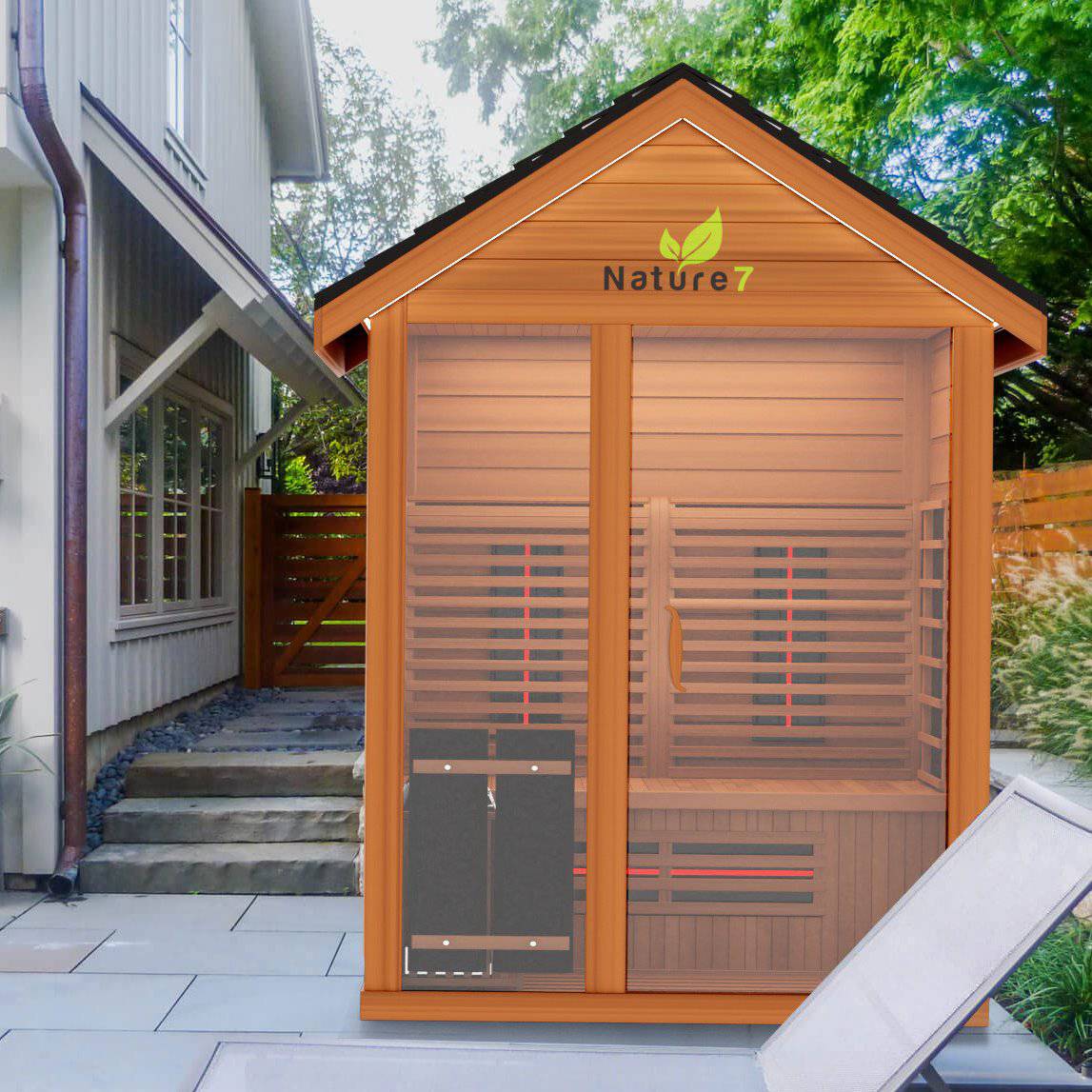 Medical Saunas Nature 7 Hybrid Outdoor Sauna (4 Person) - Serenity Provision