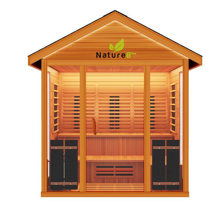 Medical Saunas Nature 8 Plus Hybrid Outdoor Sauna (6 Person) - Serenity Provision