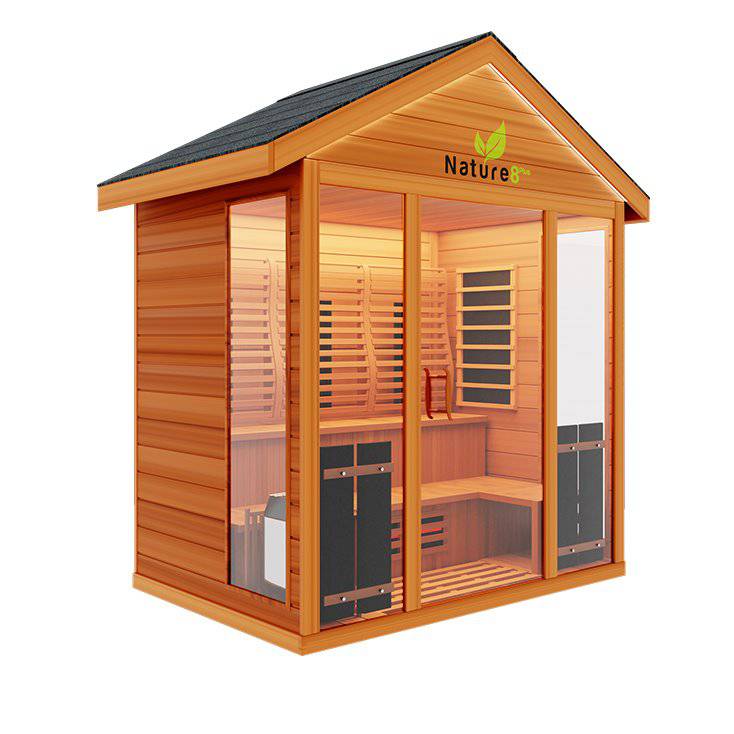 Medical Saunas Nature 8 Plus Hybrid Outdoor Sauna (6 Person) - Serenity Provision