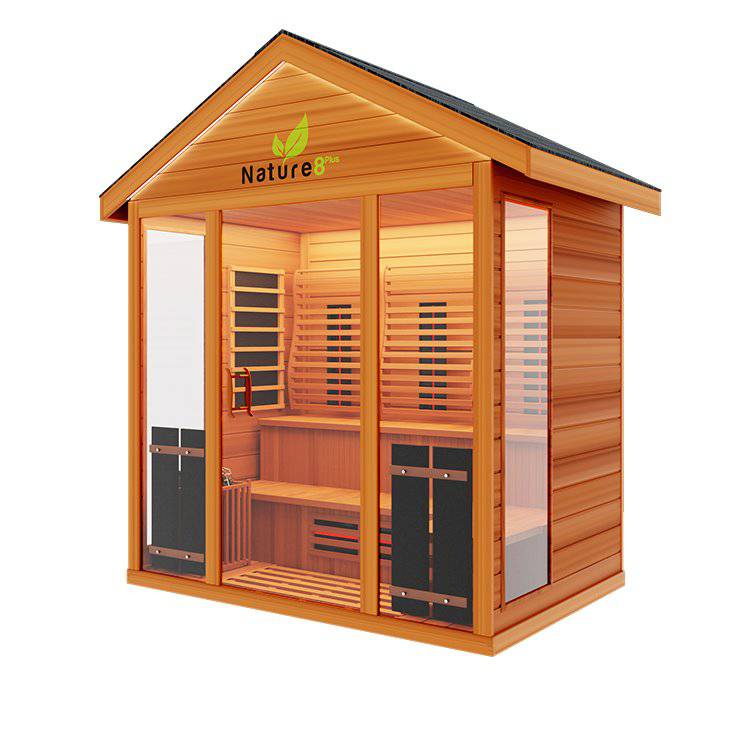 Medical Saunas Nature 8 Plus Hybrid Outdoor Sauna (6 Person) - Serenity Provision