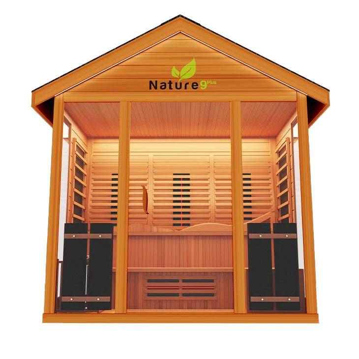 Medical Saunas Nature 9 Plus Hybrid Outdoor Sauna (6 Person) - Serenity Provision