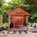 Medical Saunas Nature 9 Plus Hybrid Outdoor Sauna (6 Person) - Serenity Provision