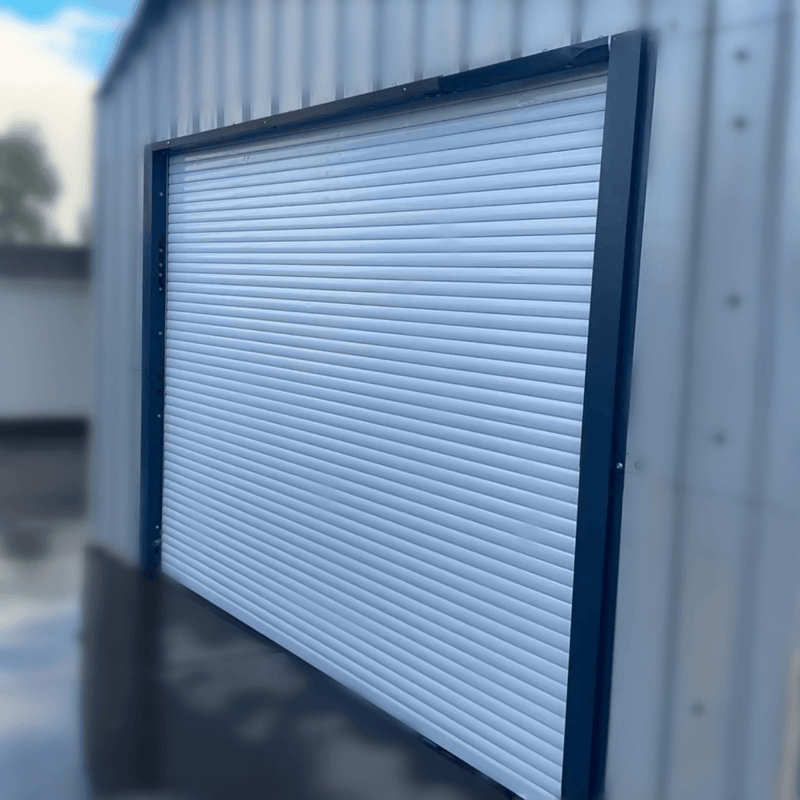 Motorized Roll-Up Door Kit for Double Garage Metal Shed