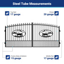 14x8 ft Steel Dual Swing Driveway Gate
