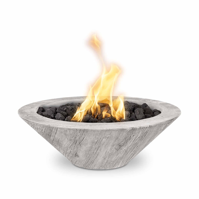 The Outdoor Plus Cazo Fire Bowl GFRC Concrete Woodgrain OPT-XXRWGFO - Serenity Provision