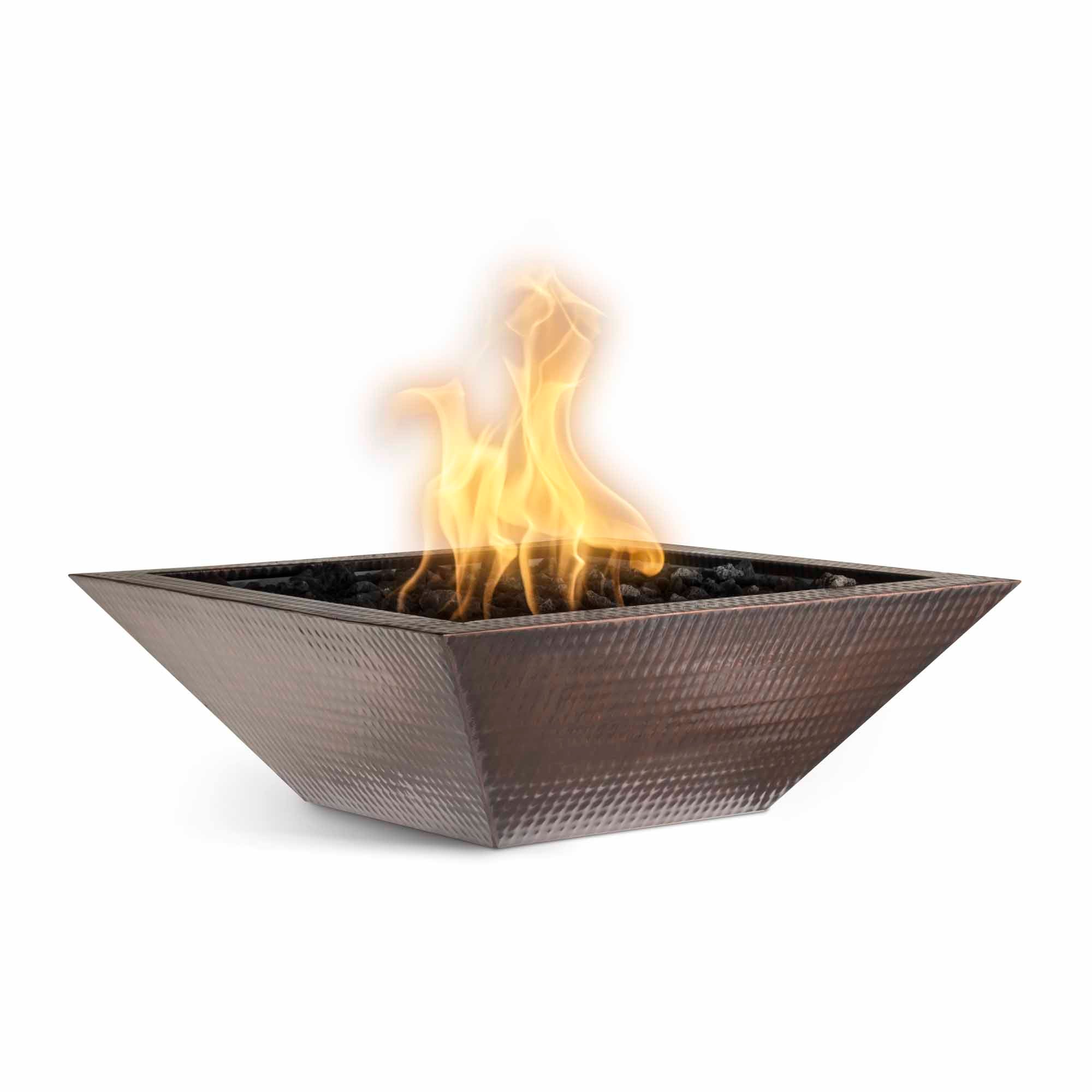 The Outdoor Plus Maya Fire Bowl Hammered Copper OPT-103-SQXX - Serenity Provision