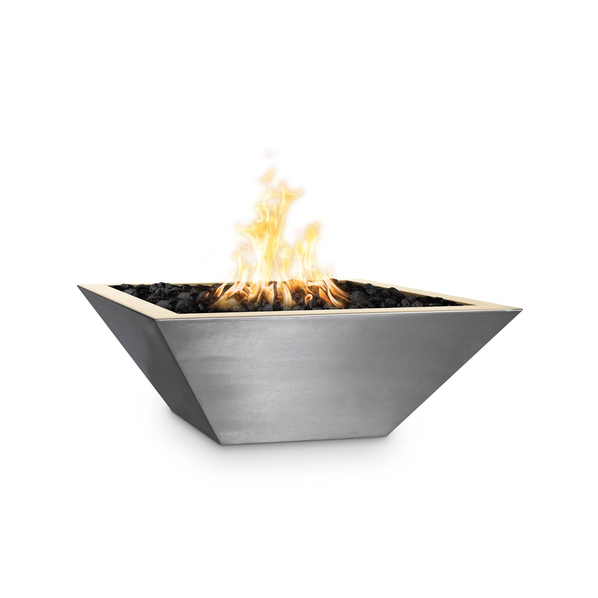 The Outdoor Plus Maya Fire Bowl Stainless Steel OPT-XXSQSSFO - Serenity Provision