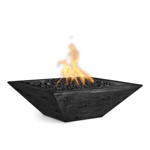 The Outdoor Plus Maya Fire Bowl Wood Grain GFRC Concrete OPT-XXSWGFO - Serenity Provision