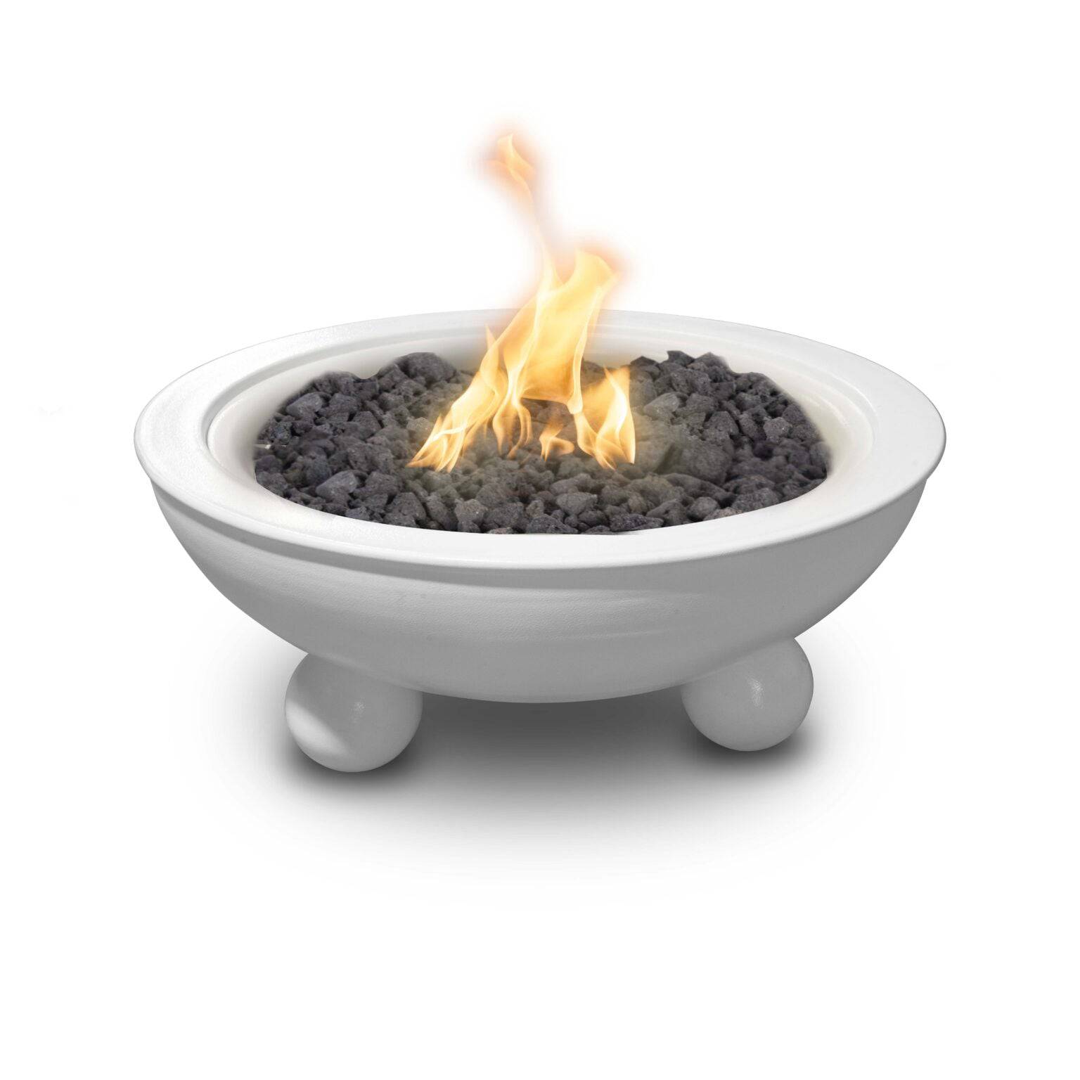 The Outdoor Plus Sedona Fire Bowl with Round Legs Powder Coated Metal OPT-36RPCRLFO - Serenity Provision