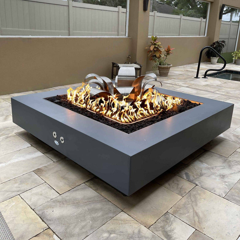 The Outdoor Plus Cabo Square Fire Pit GFRC Concrete OPT-CBSQXX - Serenity Provision