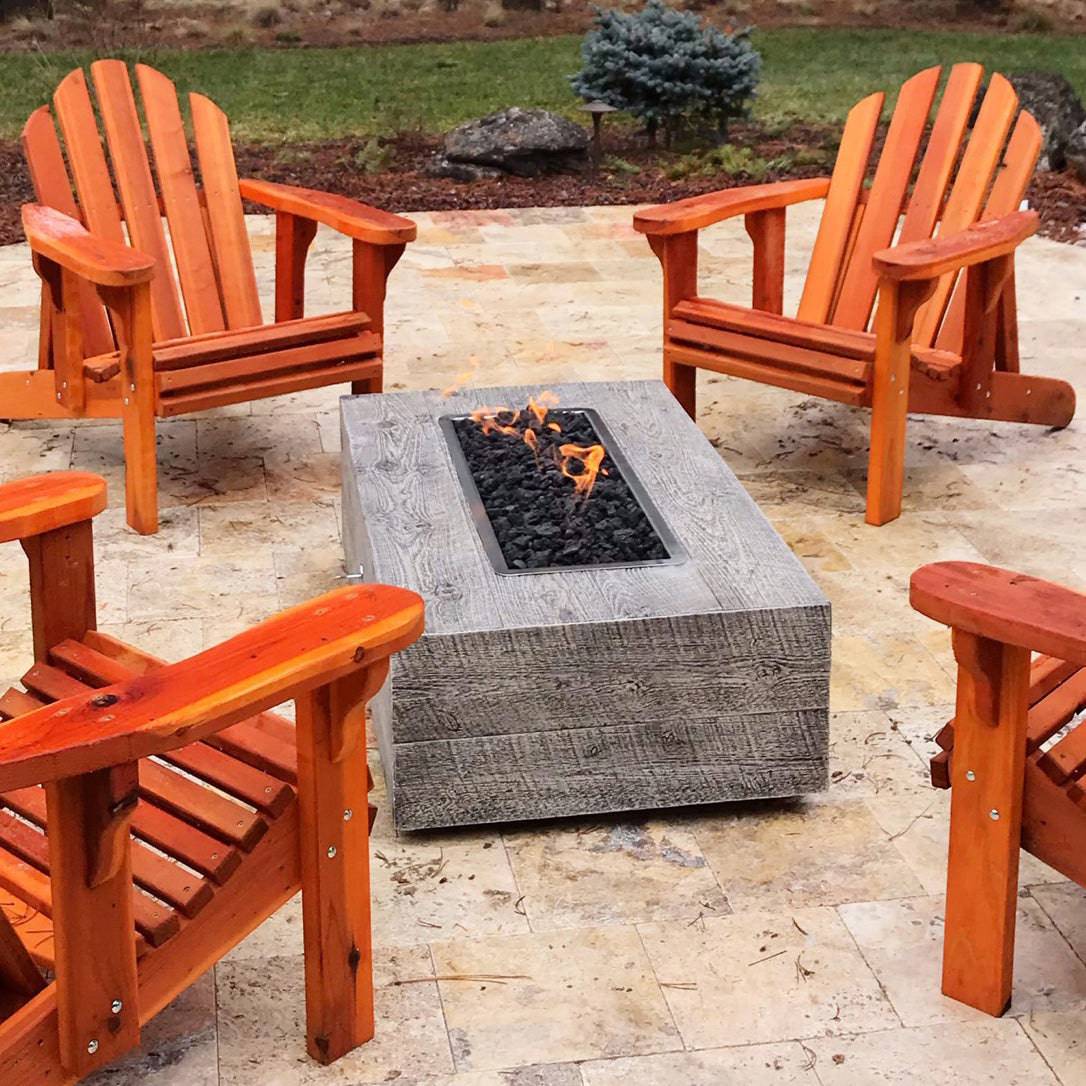 The Outdoor Plus Coronado Fire Pit GFRC Woodgrain OPT-CORXX - Serenity Provision