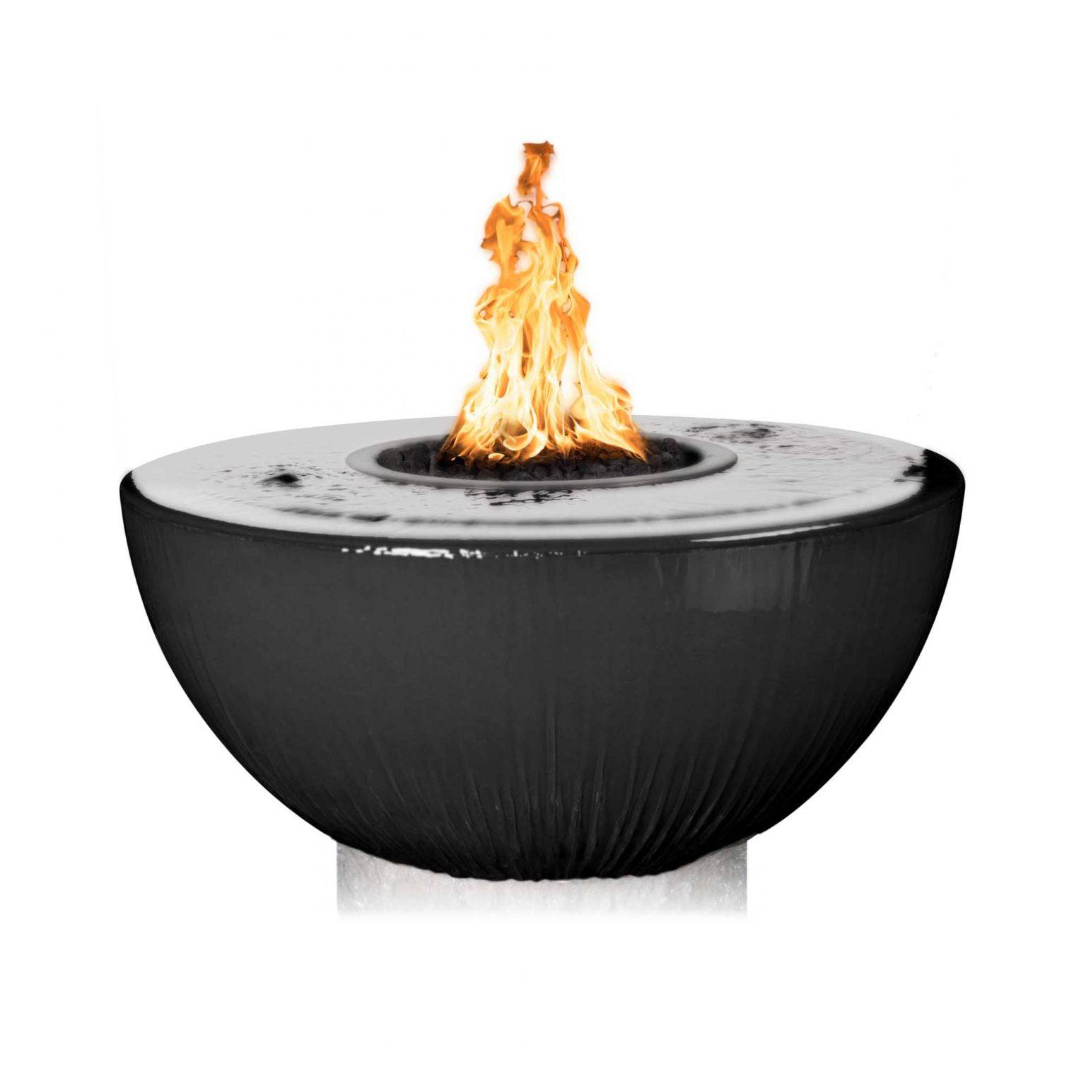 The Outdoor Plus 38" Sedona Fire & Water Bowl GFRC Concrete 360° Spill OPT-38FW360 - Serenity Provision