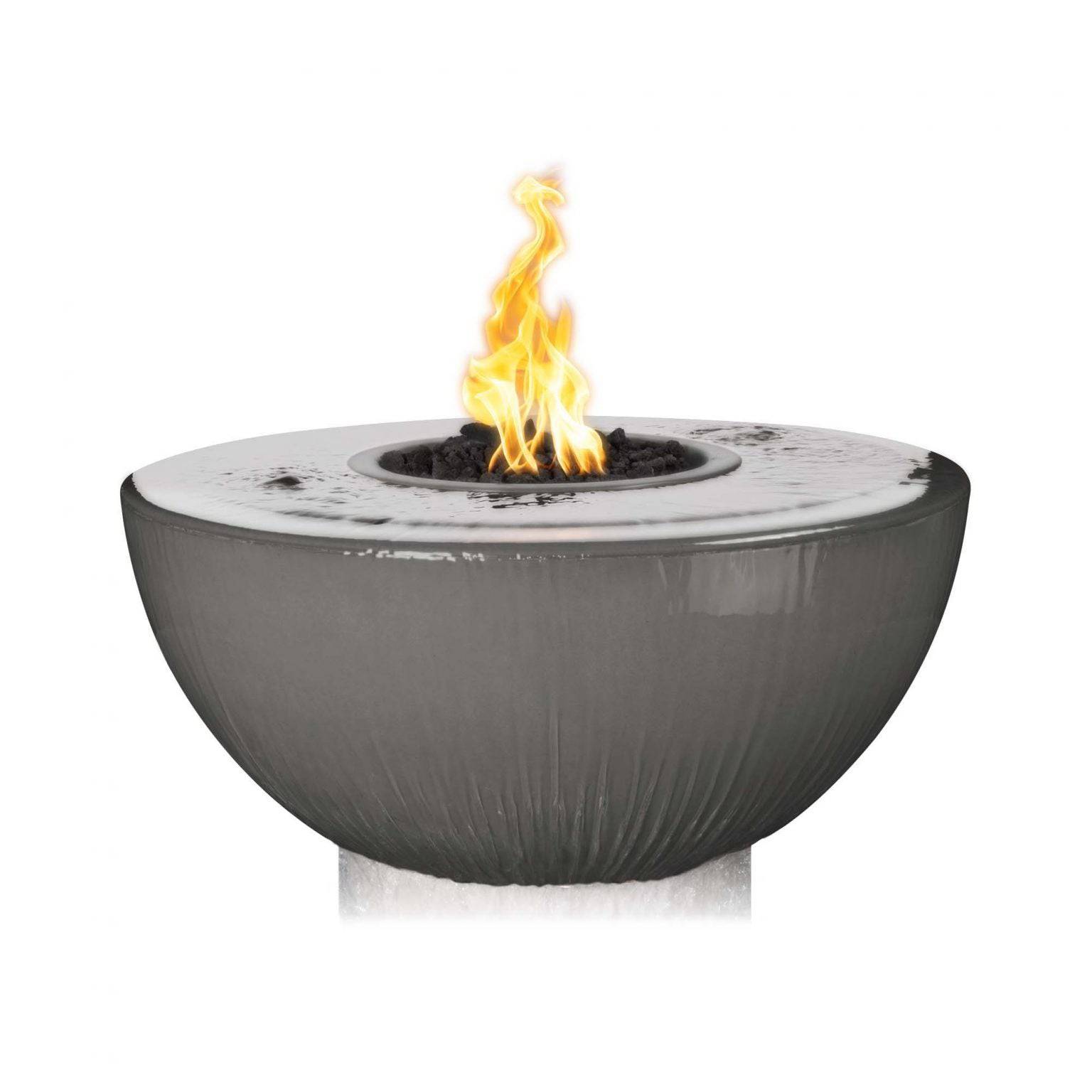 The Outdoor Plus 38" Sedona Fire & Water Bowl GFRC Concrete 360° Spill OPT-38FW360 - Serenity Provision