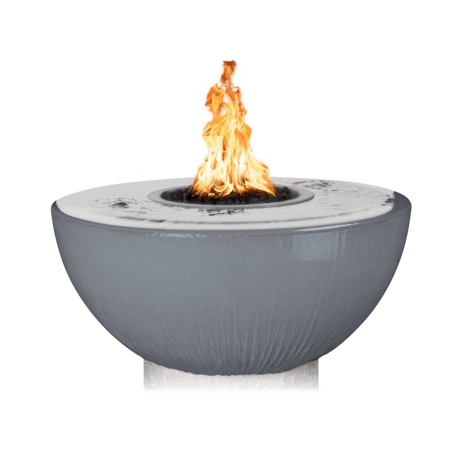 The Outdoor Plus 38" Sedona Fire & Water Bowl GFRC Concrete 360° Spill OPT-38FW360 - Serenity Provision