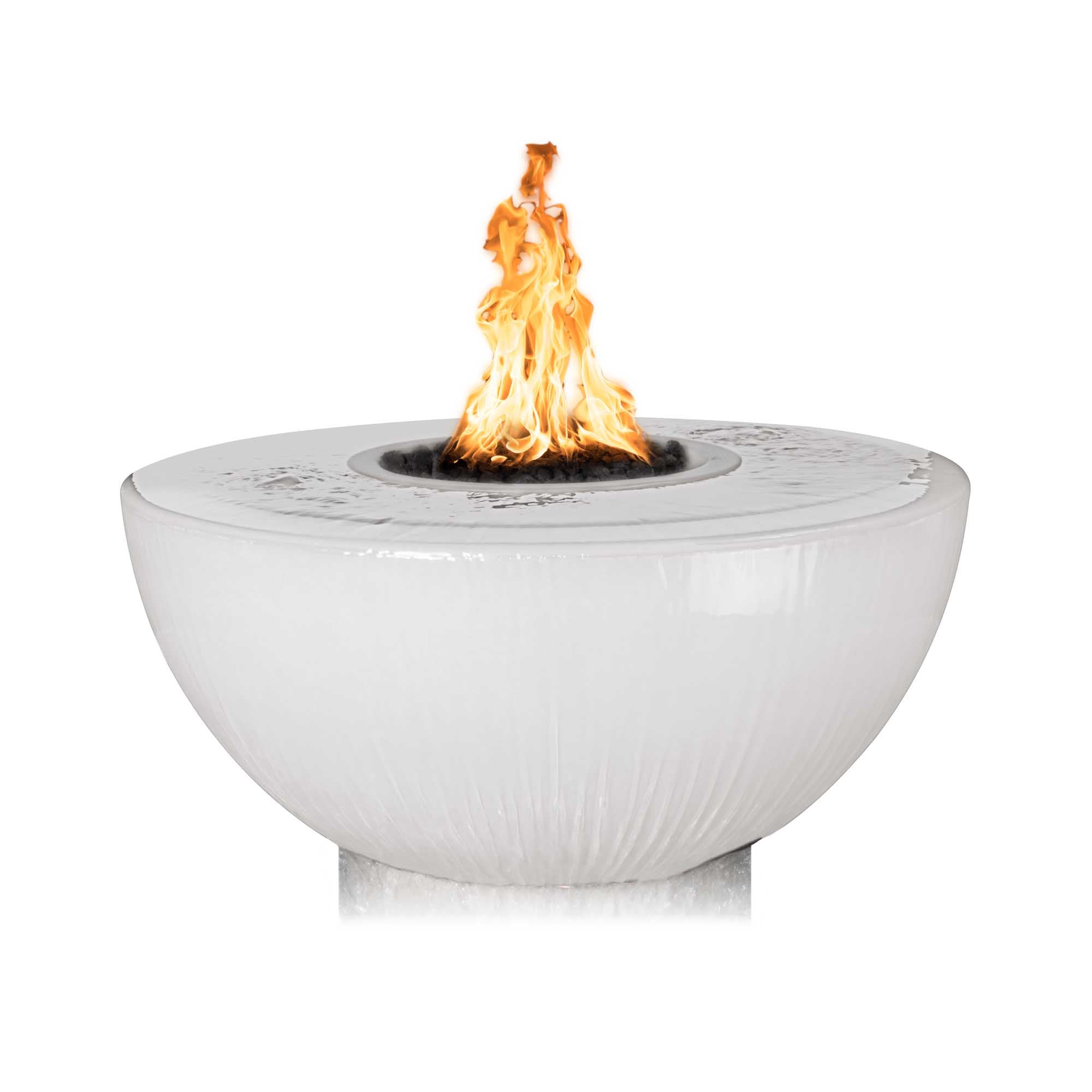 The Outdoor Plus 38" Sedona Fire & Water Bowl GFRC Concrete 360° Spill OPT-38FW360 - Serenity Provision