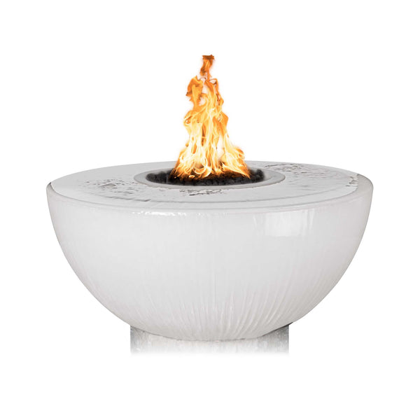 The Outdoor Plus 38" Sedona Fire & Water Bowl GFRC Concrete 360° Spill OPT-38FW360 - Serenity Provision