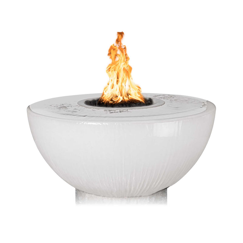 The Outdoor Plus 38" Sedona Fire & Water Bowl GFRC Concrete 360° Spill OPT-38FW360 - Serenity Provision