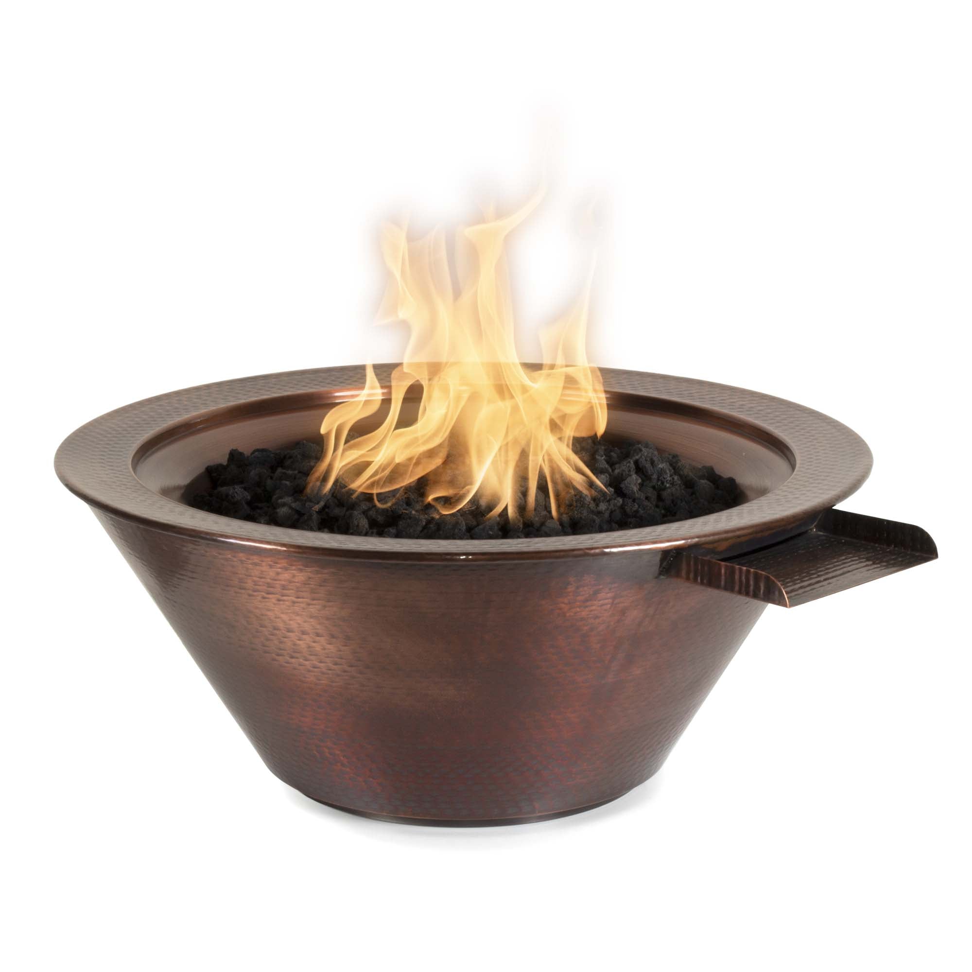 The Outdoor Plus Cazo Fire & Water Bowl Hammered Copper OPT-101-XXNWCB - Serenity Provision